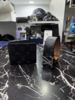 LV - Ζώνη - Black/Monogram + Δώρο Πορτοφόλι [Δερμάτινο]