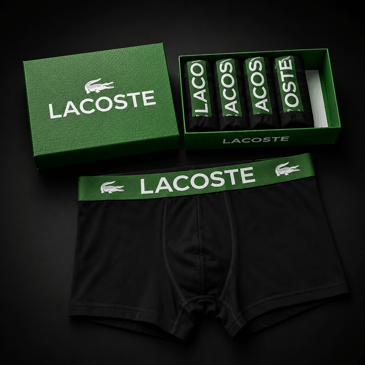 lacoste-eswrouxa-stockbrandsgreece-1 Lacoste - Εσώρουχα - 6 Τεμάχια - Μαύρο - Image 1