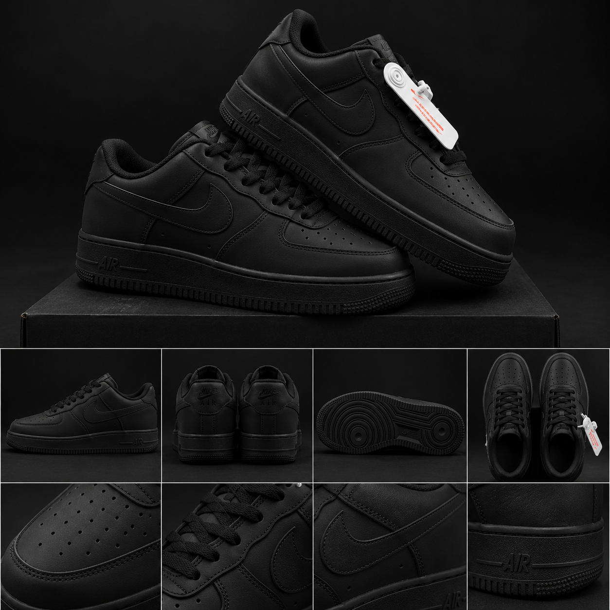 nike-airforce-af1-black-presidentshop.gr_ Nike - AF1 - Black/Leather - Air Force - Image 1