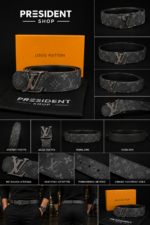 LV - Black - Monogram/Silver - Belt - Leather